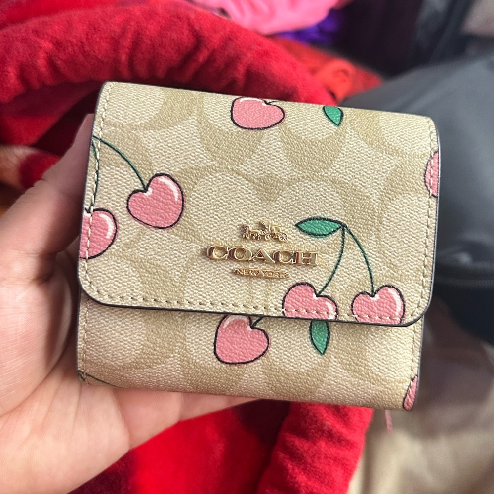 Coach cherry wallet